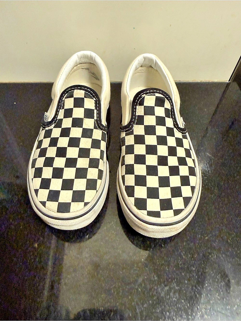 Vans Kids Slip-On Checkerboard Sneakers Size 11